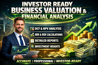 deliver investor ready business valuation dcf model npv irr financial analysis