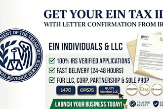 obtain your US ein tax id with irs confirmation letter in 24 hours