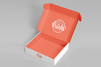 design logo and packaging for food restaurant cafe dessert street business