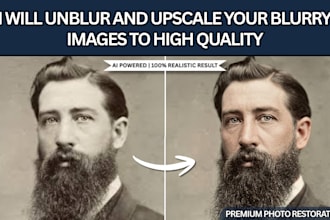 fix blurry photos and upscale to high resolution using ai