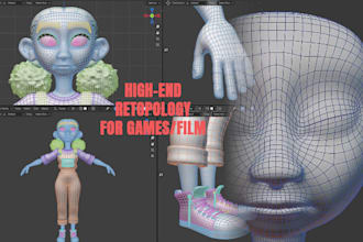 fix your 3d model, retopology, uv mapping, and bake textures
