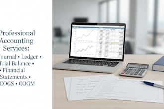 do accounting, journal entries, ledger, trial balance and financial statements
