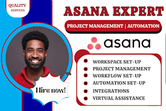setup asana workspace, asana project management, asana automation asana workflow