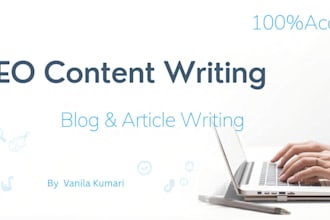 write engaging SEO content, blog posts and website content