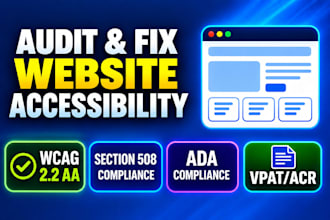 audit website accessibility for wcag, ada and section 508 compliance