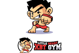 design custom boxing glove mascot logo for your brand
