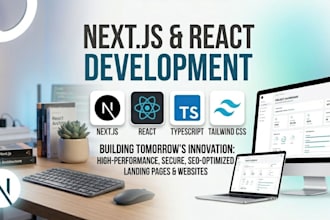 build a modern next js landing page or next js website