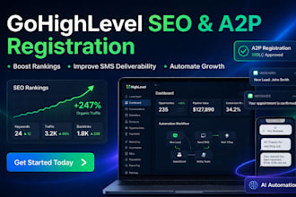 gohighlevel SEO, automaton expert, ai agent setup, a2p verification