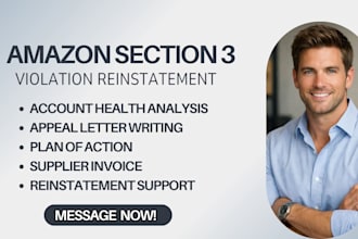 appeal amazon section 3 suspension, amazon reinstatement
