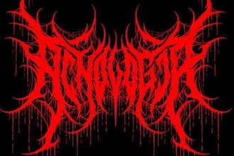 design a dark and chaotic metal logo