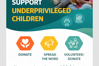 design professional flyer, charity flyer, event flyer and social media posts