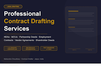 draft and review legal contracts