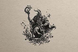 made medieval, fantasy, rpg gaming logo