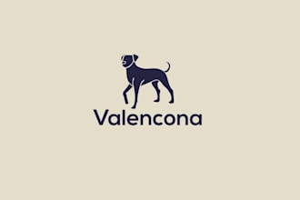 design modern dog care brand logo