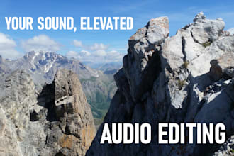 professionally edit, enhance, fix your audio