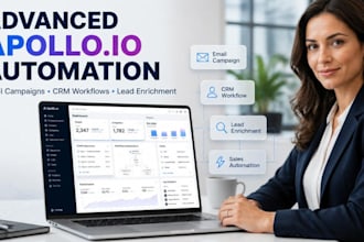 build apollo io, CRM and n8n automation for b2b  generation