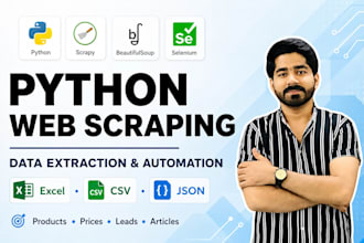 scrape website data into excel CSV or json using python