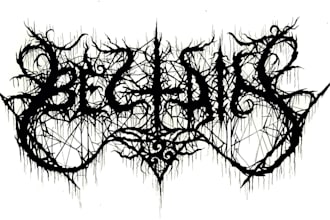 design a dark and mystical pagan black metal logo