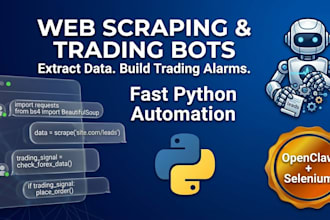 build a custom python bot, web scraper, or trading bot for your automation