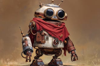 create robot mascot character for your brand