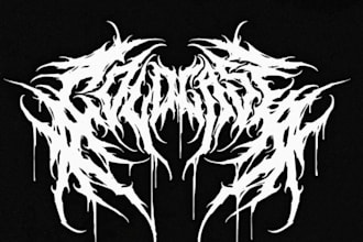 design a powerful and haunting dark metal logo