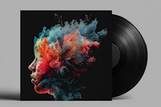 design creative music album cover art or music song artwork