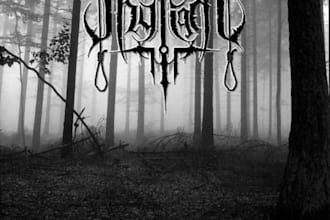 design a cold and haunting depressive black metal logo