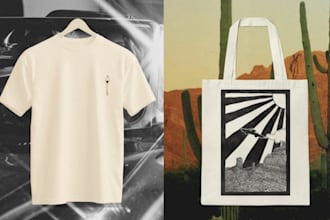 create illustrated merch designs