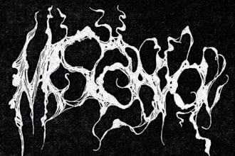 design a raw and gritty crust punk metal logo