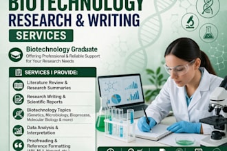 write biotechnology, medical, and scientific research content
