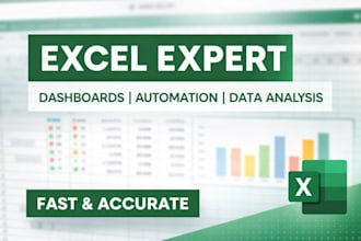 create advanced excel formulas, dashboards, and automation and macros