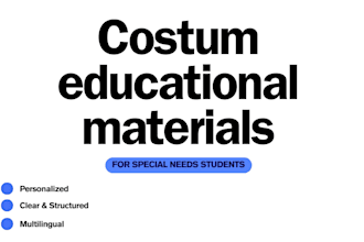 create educational materials for special needs students
