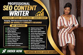 be your expert SEO blog writer for health, fitness and digital marketing article