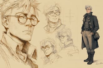 draw sketches with your character