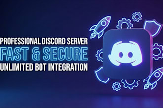 create a proffesional and aesthetic discord server with bots