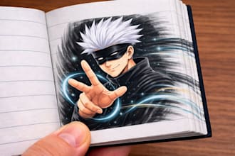 create custom flipbook illustrations and animations