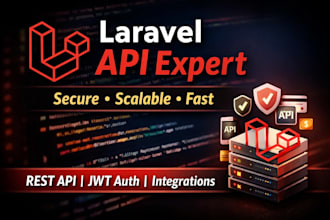 laravel API and web application development