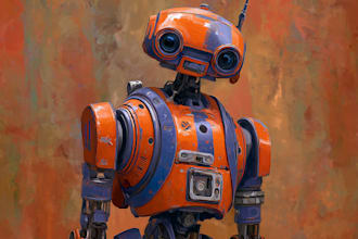 create professional robot character designs for brands