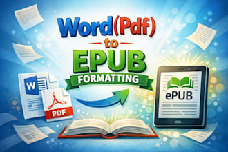 convert word or PDF to professional epub formatting