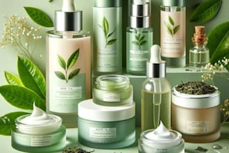 do modern cosmetic label, skin care label and product label design