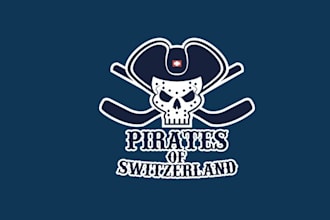 design best quality modern pirates theme logo