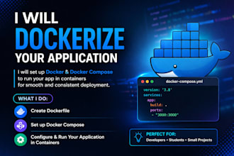 dockerize your application using docker and docker compose