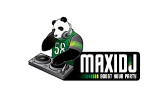 design attractive super music party logo