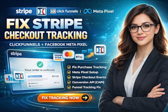 fix stripe checkout clickfunnels facebook conversion meta pixel tracking
