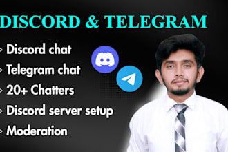 provide discord and telegram chat with moderation for crypto and nft projects