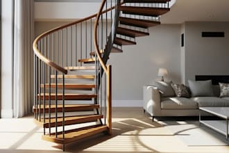 design modern and realistic 3d staircase models for your space