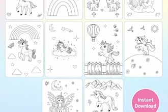 create unicorn coloring pages plus unicorn activity pages