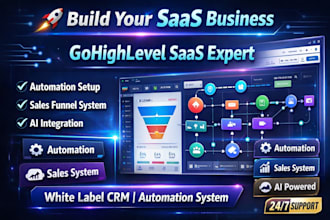 build white label saas business system with gohighlevel saas mode and automation