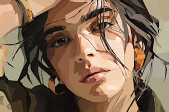 do vector art portrait face, animal, vehicle