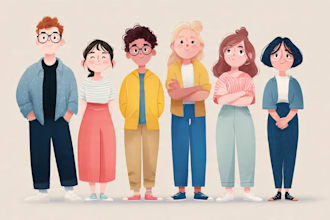 flat vector character illustration for anything